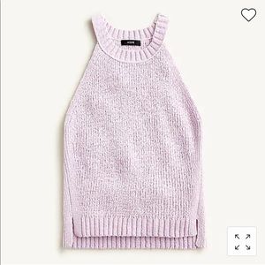 NWT J. Crew Hi-neck sweater tank in Frosty Lavender. L.